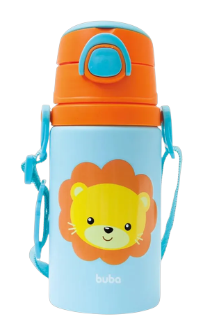 Garrafinha Infantil Animal Fun Buba Leão 450ml