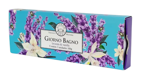 Kit Sabonete Natural Giorno Bagno Lavanda e Vanilla c/ 3 Unidades