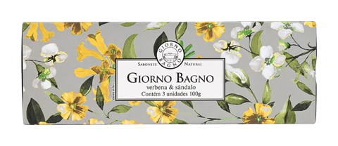 Kit Sabonete Natural Giorno Bagno Verbena e Sândalo c/ 3 Unidades