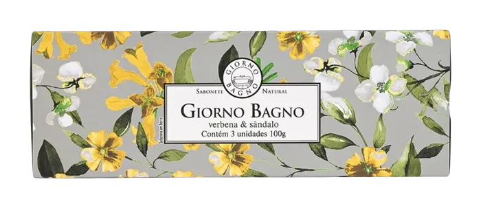 Kit Sabonete Natural Giorno Bagno Verbena e Sândalo c/ 3 Unidades