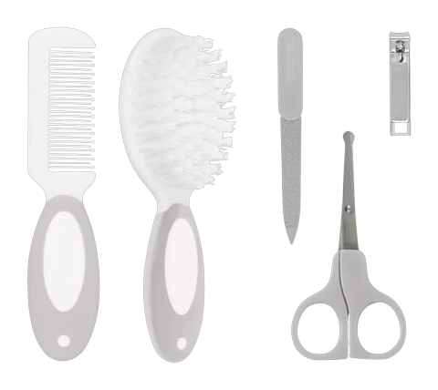 Kit Cuidados Bebê Buba Cinza +0 Meses
