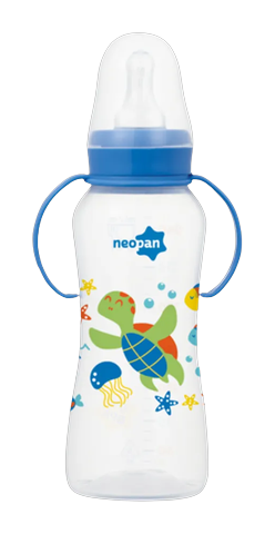 Mamadeira Neopan com Alça Azul 6+ Meses 250ml