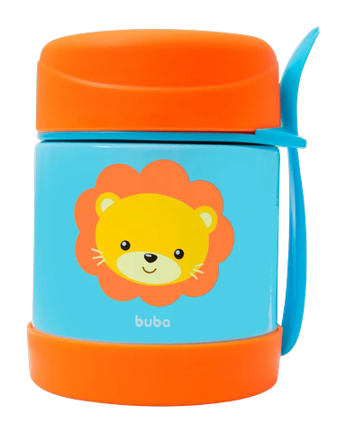 Pote Térmico c/ Colher Buba Animal Fun Leão 320ml