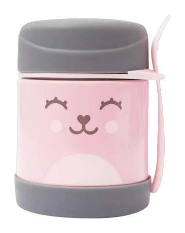 Pote Térmico c/ Colher Buba Gumy Rosa 320ml