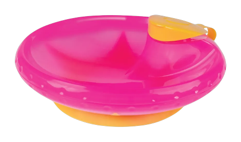 Prato Térmico com Ventosa Buba Rosa 220ml