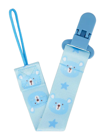 Prendedor de Chupeta Buba Ursinho Azul +3 Meses