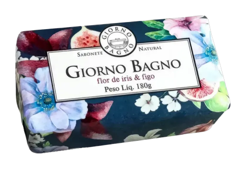 Sabonete Natural em Barra Giorno Bagno Flor de Íris e Figo 180g