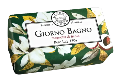 Sabonete Natural em Barra Giorno Bagno Magnólia e Lichia 180g