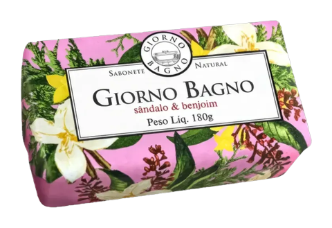 Sabonete Natural em Barra Giorno Bagno Sândalo e Benjoim 180g