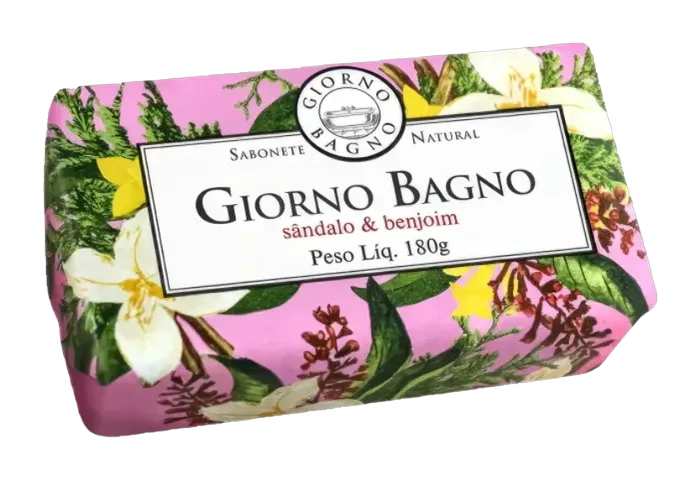 Sabonete Natural em Barra Giorno Bagno Sândalo e Benjoim 180g