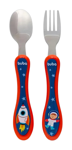 Kit Talheres Infantil Buba Aventuras no Espaço +6 Meses