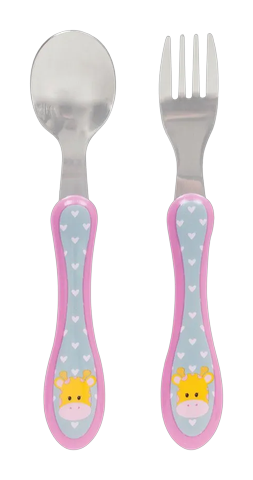 Kit Talheres Infantil Buba Animal Fun Girafa +6 Meses