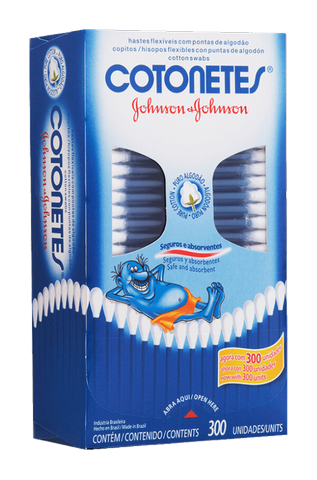 Hastes Flexíveis Johnson e Johnson C/300 Unidades