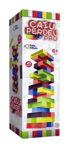 Jogo Caiu Perdeu Pro Pais e Filhos C/45 Peças