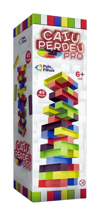 Jogo Caiu Perdeu Pro Pais e Filhos C/45 Peças