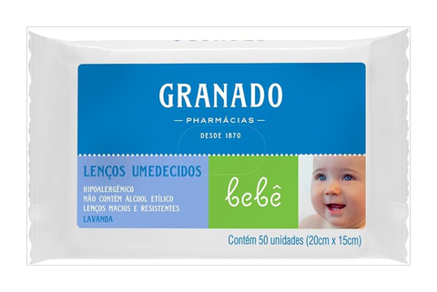 Toalha Umedecida Granado Lavanda C/50 Unidades