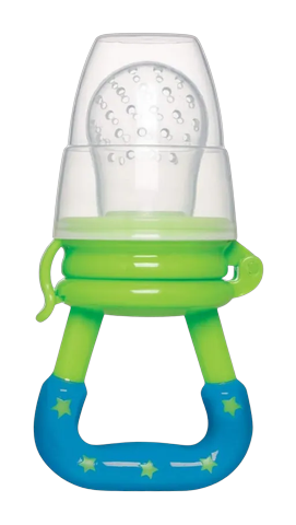 Porta Frutinhas Buba em Silicone Verde e Azul +6 Meses