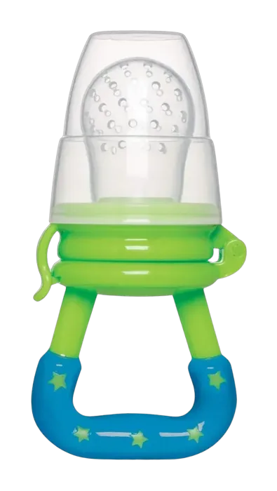 Porta Frutinhas Buba em Silicone Verde e Azul +6 Meses