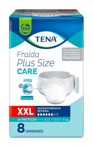 Fralda Tena Plus Size Care XXL C/8 Unidades