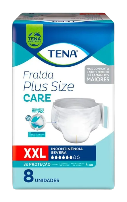 Fralda Tena Plus Size Care XXL C/8 Unidades