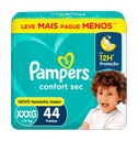 Fralda Pampers Confort Sec XXXG Pacote C/44 Unidades