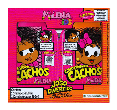 Kit Milena Kids Cabelos Cacheados e Crespos Cia da Natureza