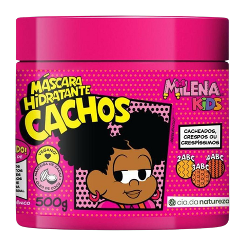 Máscara Hidratante Cachos Milena Kids 500gr Cia da Natureza