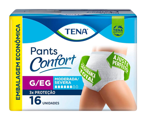 Roupa Íntima Tena Pants Confort Pacote C/16 Und