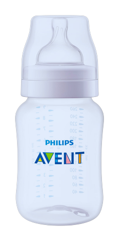Mamadeira Philips Avent Anti-Cólica Transparente 1+ Meses 260ml