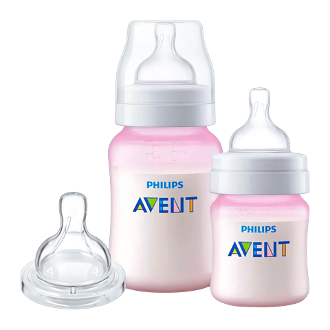 Kit Mamadeiras Philips Avent Anti-Cólic Rosa