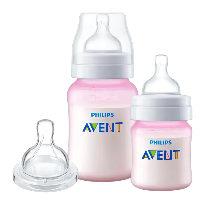 Kit Mamadeiras Philips Avent Anti-Cólic Rosa
