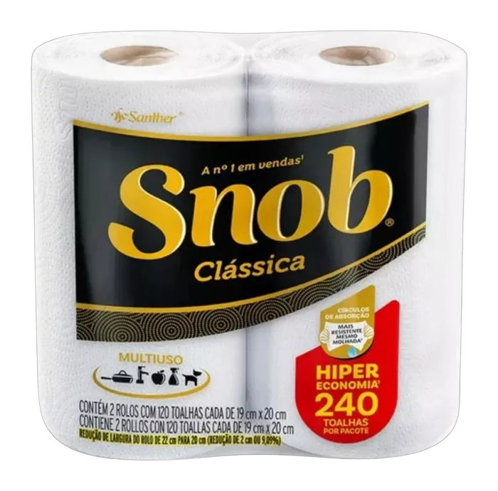 Toalha de papel Snob Clássica C/2 Rolos