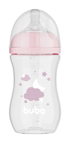 Mamadeira Buba Easy Flow Rosa +2m 270ml