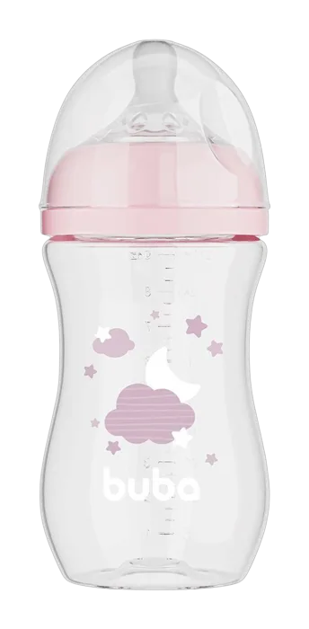 Mamadeira Buba Easy Flow Rosa +2m 270ml