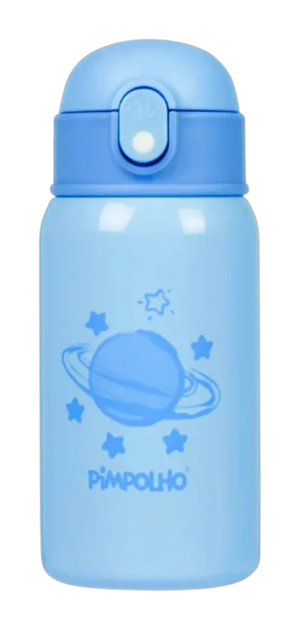Garrafa Térmica Inox 400ml Azul+3 Anos Pimpolho