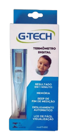 Termômetro Digital Clínico G-Tech Azul TH150