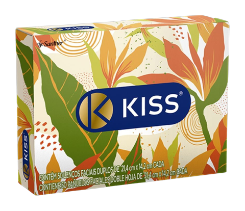 Lenço de Papel Kiss Caixa C/50 Folhas