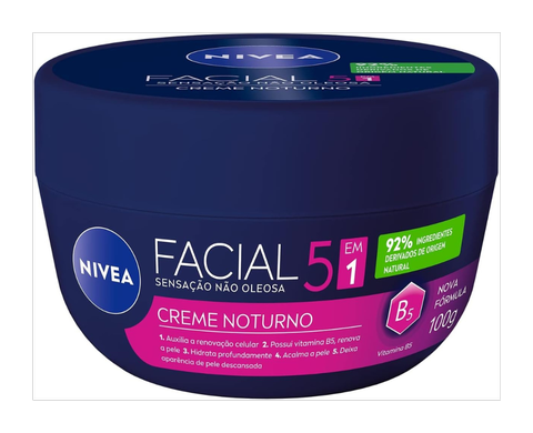 Creme Facial Noturno 5 em 1 Nivea 100gr