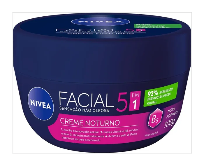 Creme Facial Noturno 5 em 1 Nivea 100gr