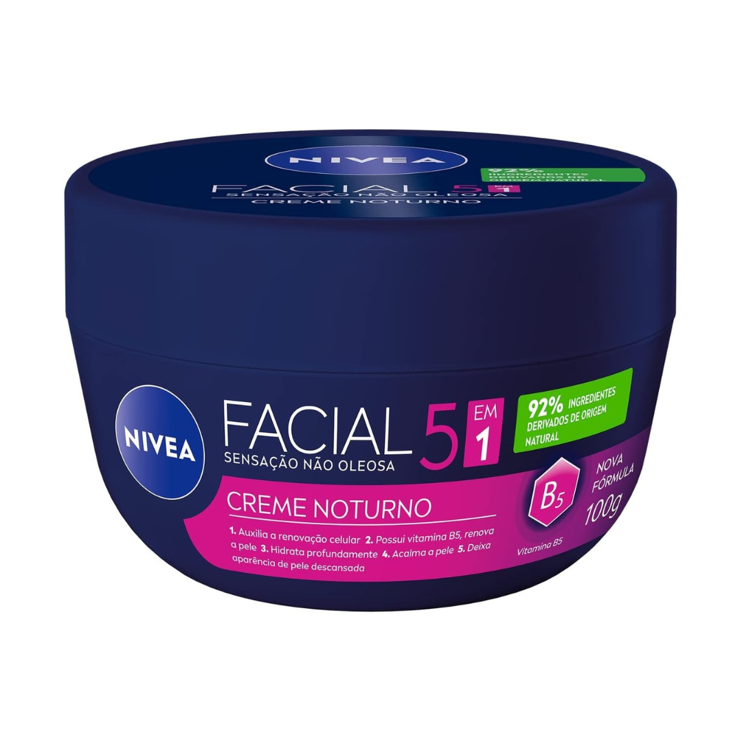 Creme Facial Noturno 5 em 1 Nivea 100gr