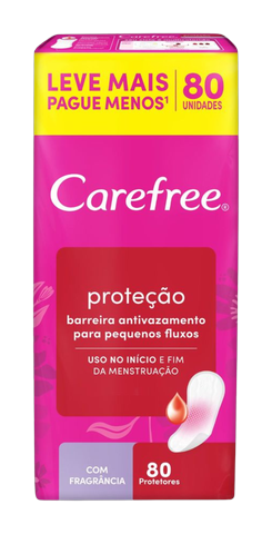 Absorvente Protetor Diário Carefree C/ Perfume Pacote C/80 Und