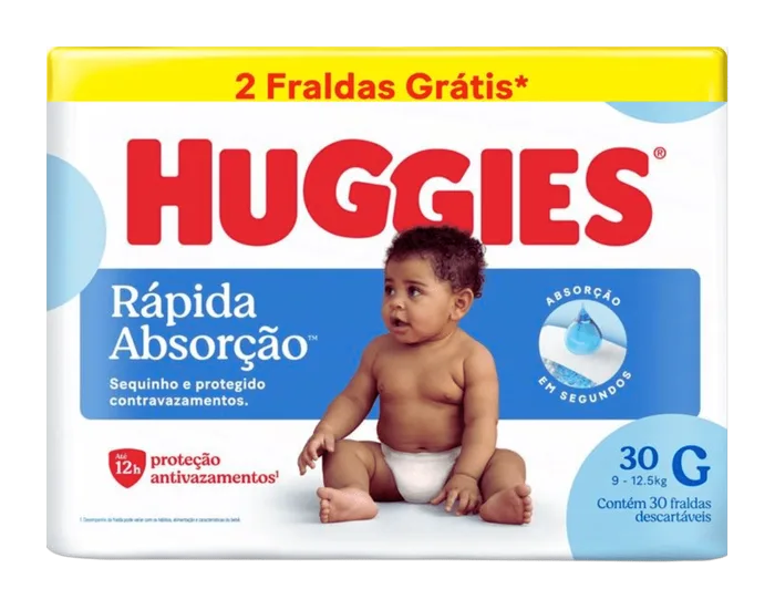 Fralda Huggies Rápida Absorção