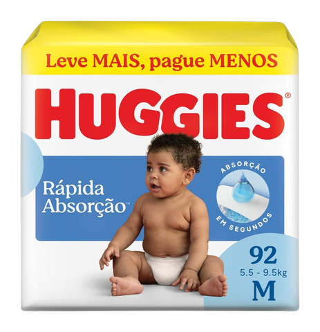 Fralda Huggies Rápida Absorção Hiper