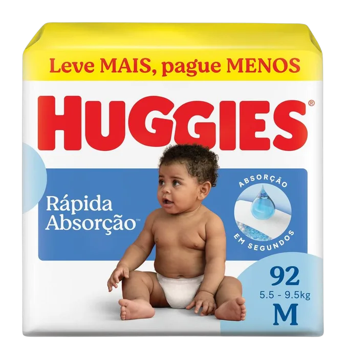 Fralda Huggies Rápida Absorção Hiper
