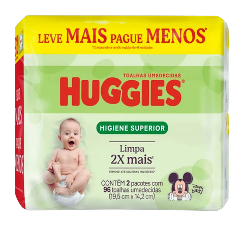 Toalha Umedecida Huggies Higiene Superior LV+PG-