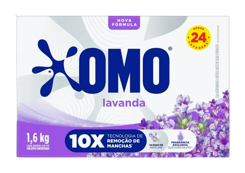 Lava Roupas Em Pó Omo Lavanda 1,6kg