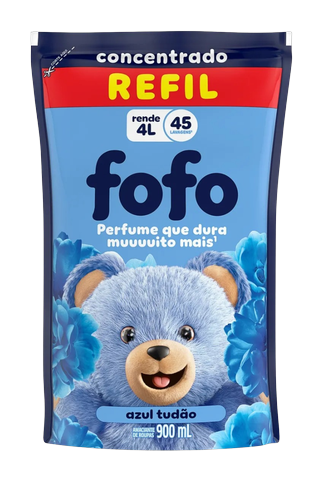 Amaciante Fofo Refil Azul Tudão 900ml