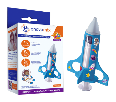 Dispositivo P/ Lavagem Nasal Enovamix Azul