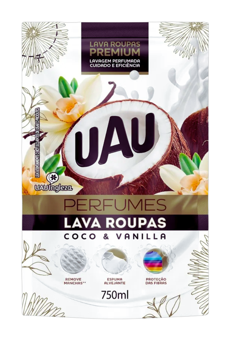 Lava Roupas Líquido Uau Coco & Vanilla Refil 750ml