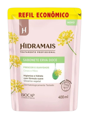 Sabonete Liquido Hidramais Refil Erva Doce 400ml